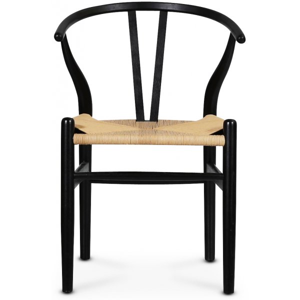 Brandon svart stol med repsits