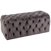 Chesterfield Sir Nelson avlång sittpuff - Grå Sammet Chesterfield Sir Nelson avlång sittpuff - Grå Sammet