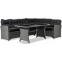 Davenport utegrupp med bord Vnster - Gr konstrotting + Flckborttagare fr mbler
