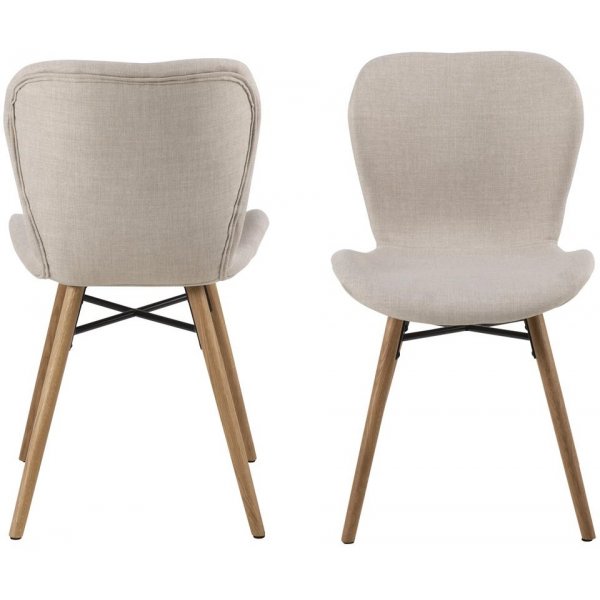 Chaise de salle  manger Batilda - Beige + Pieds de meubles