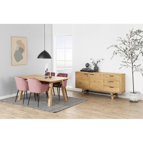 Fauteuil Brooke - Rose/noir