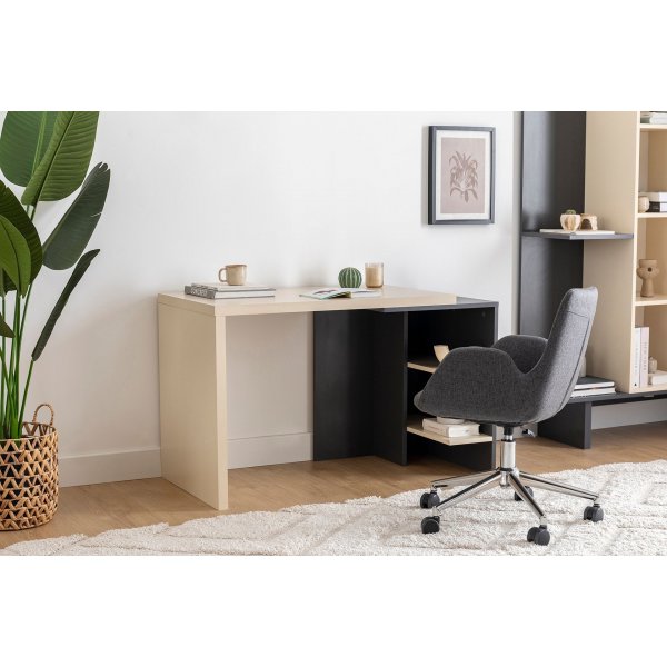 Frank skrivbord 120 x 60 cm - Beige/antracit Frank skrivbord 120 x 60 cm - Beige/antracit