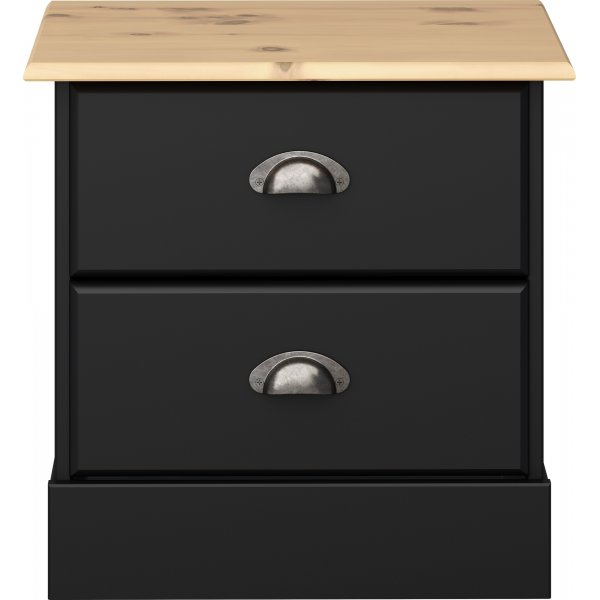 Nola sängbord - Svart/beige Nola sängbord - Svart/beige