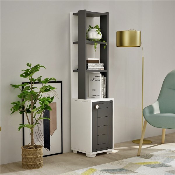 Bibliothèque Canard - Blanc/anthracite Bibliothèque Canard - Blanc/anthracite