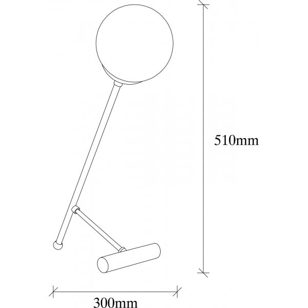 Lampe de table Golf opale - Vintage Lampe de table Golf opale - Vintage