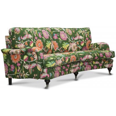 Savoy 3-sits svngd soffa med blommigt tyg - Havanna Grn