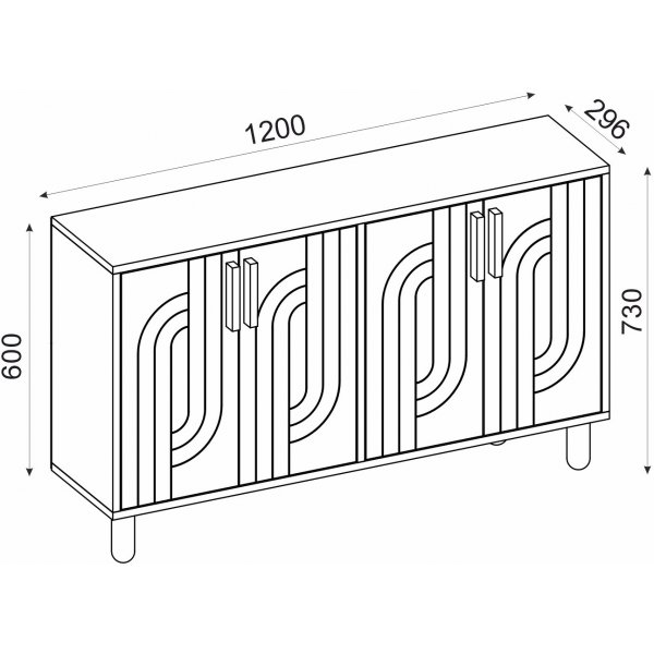 Rodney skänk - Safir ek Rodney skänk - Safir ek