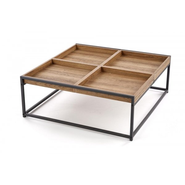 Table basse Julius 84 x 80 cm - Chêne/noir Table basse Julius 84 x 80 cm - Chêne/noir