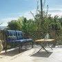 Lotus 2-sits utesoffa - Svart/bl + Flckborttagare fr mbler