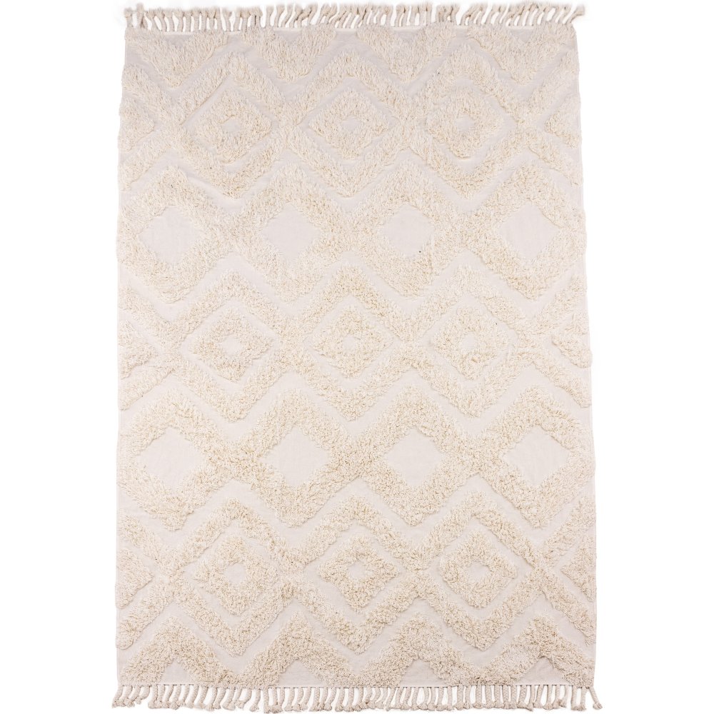 Kleva bomullsmatta 300 x 200 cm - Vit