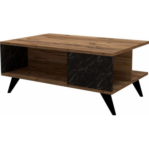 Table basse Yuka 90 x 60 cm - Noyer/noir Table basse Yuka 90 x 60 cm - Noyer/noir