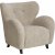 Fauteuil Carlino en peluche beige