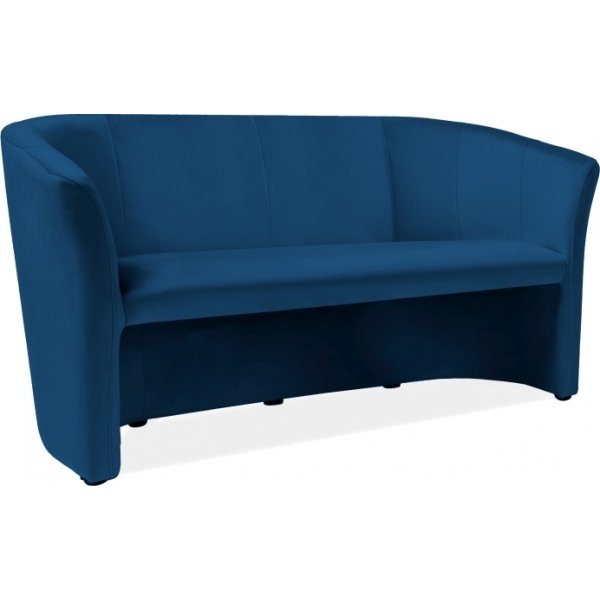 Charity 3-zitsbank - Blauw fluweel