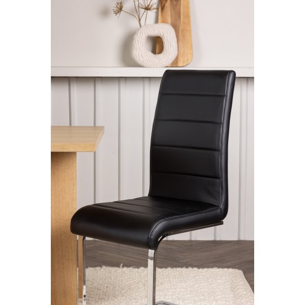 Tempo matstol - Svart PU