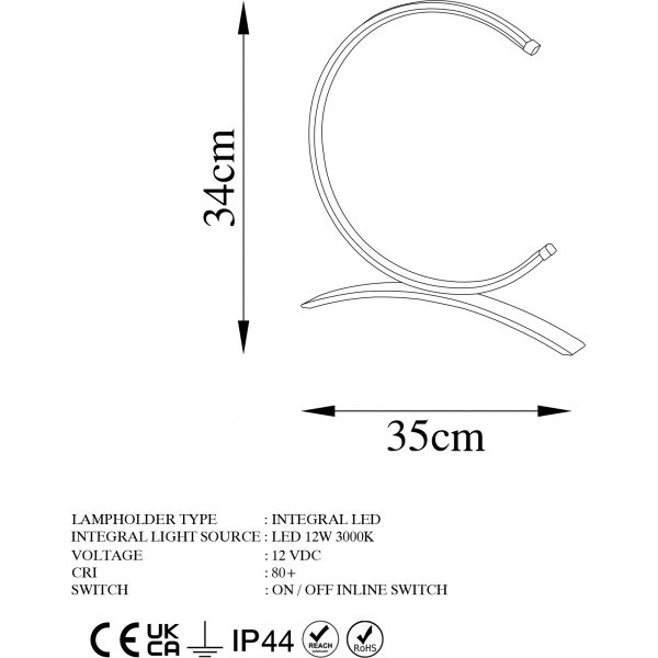 Lampe à poser Luno - Noir Lampe à poser Luno - Noir