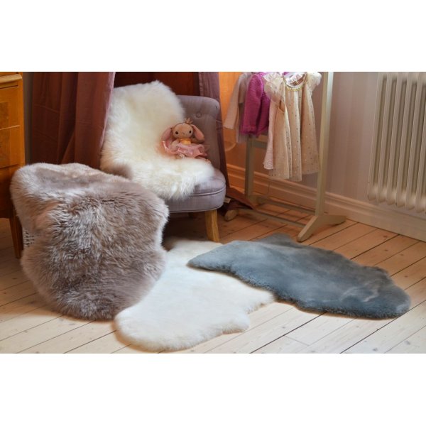 Baby lammskinn Silvergr�