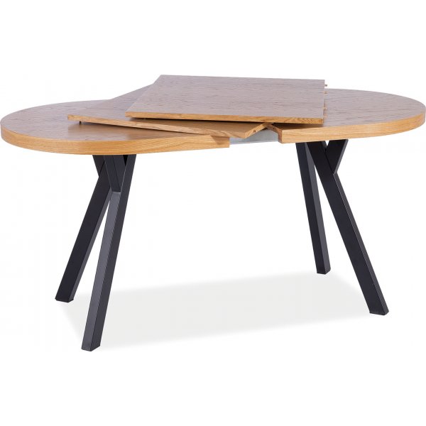 Table  manger Domingo 140-272 cm - Chne/noir