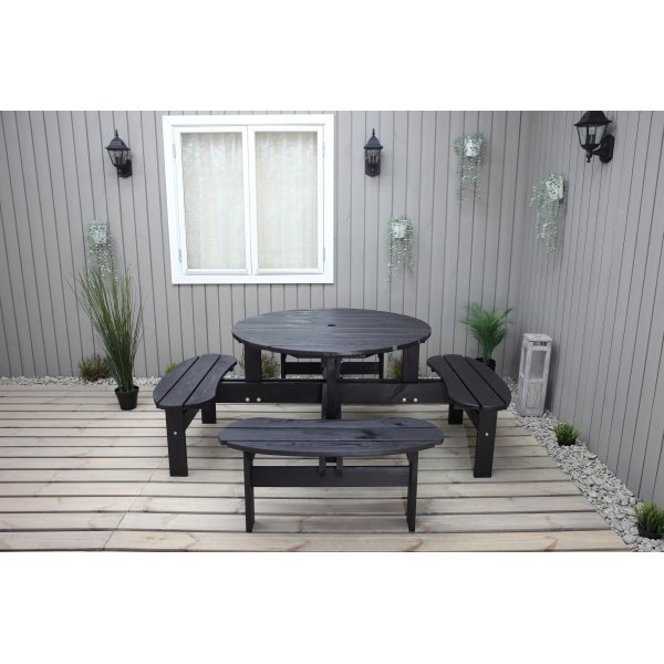 Ronda meubelgroep - Tuinbank & tafel in één - Zwart Ronda meubelgroep - Tuinbank & tafel in één - Zwart