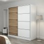 Kapusta garderob 180 cm - Vit/brun/vit