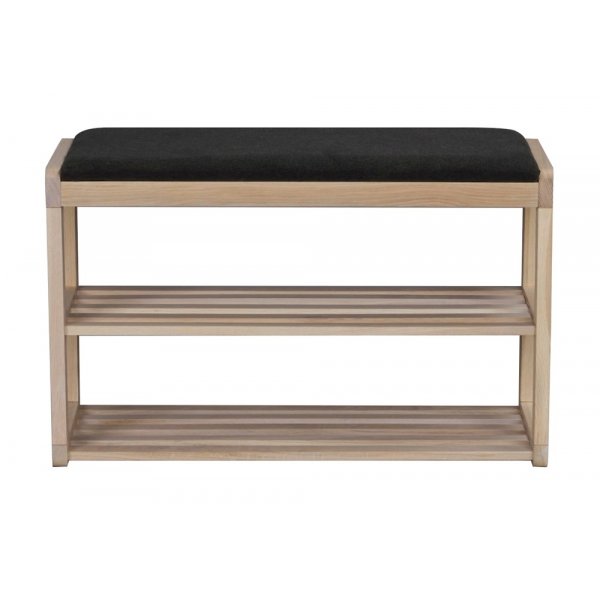 Confect - B�nk med skof�rvaring (whitewash-ek/m�rkgr�)