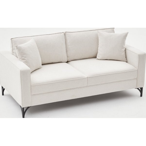 Berlin 2-sits soffa - Gräddvit/svart Berlin 2-sits soffa - Gräddvit/svart