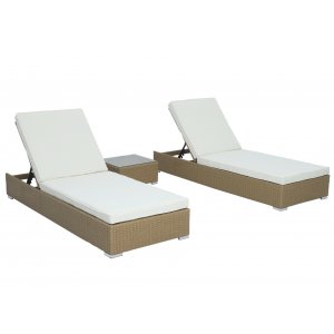 Solstolar Astrid 2 st med bord - Natur