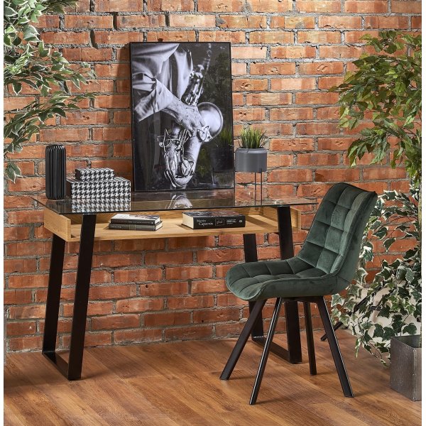 Bureau Emma 120 x 60 cm - Chêne/noir Bureau Emma 120 x 60 cm - Chêne/noir