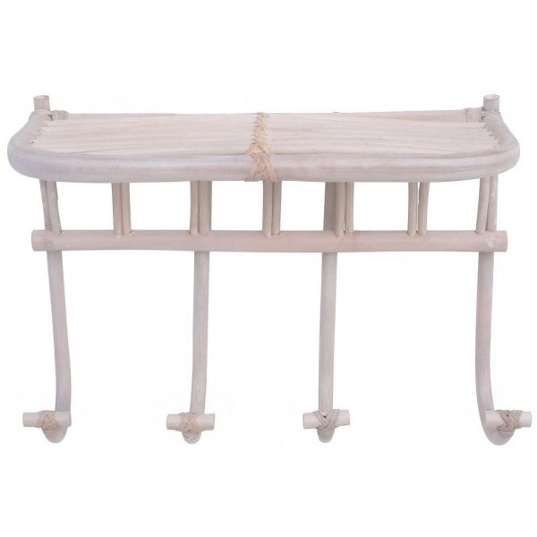 tagre  chapeaux Fammy en rotin - Blanchi