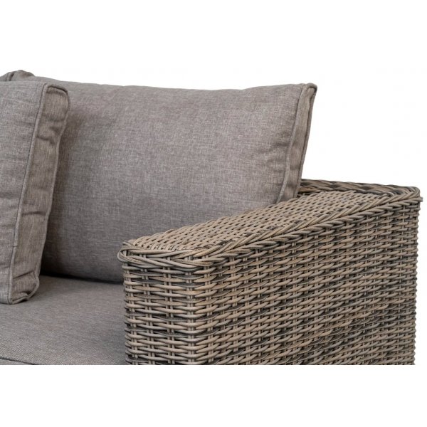 Calvi stor utesoffgrupp / loungeset - Kuburotting / Grå dynor Calvi stor utesoffgrupp / loungeset - Kuburotting / Grå dynor