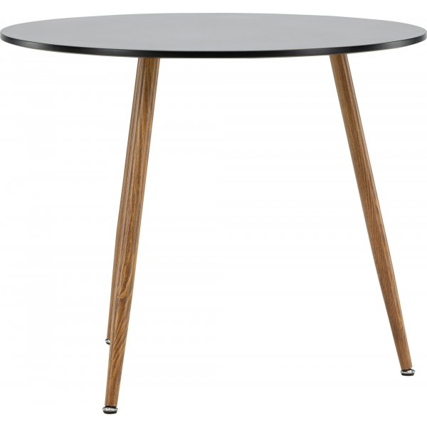 Bridge eettafel Ø90 cm - Zwart/eiken Bridge eettafel Ø90 cm - Zwart/eiken