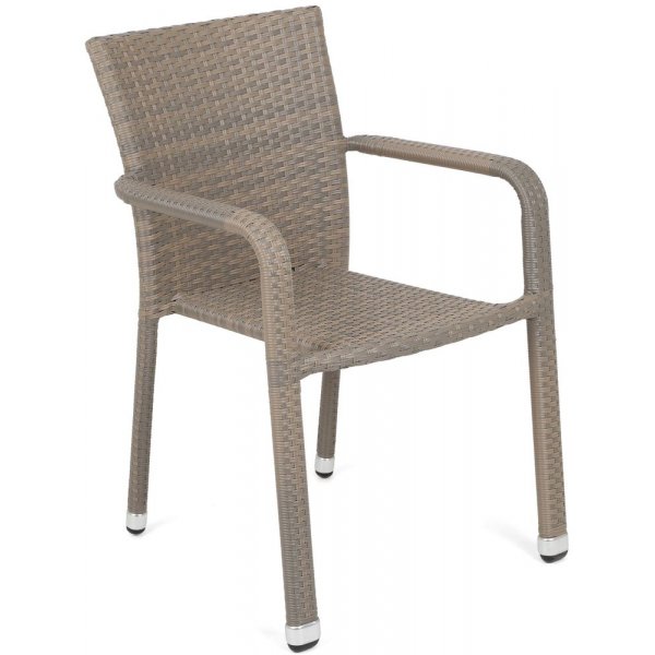 Matgrupp Sumba bord + 6 stolar & sittdynor - Beige melerad