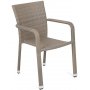 Matgrupp Sumba bord + 6 stolar & sittdynor - Beige melerad