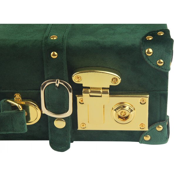 Petit vintage koffert set om 2 st - Mörkgrön (Sammet) Petit vintage koffert set om 2 st - Mörkgrön (Sammet)