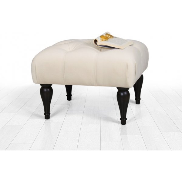 Pouf fleuri - Crème Pouf fleuri - Crème