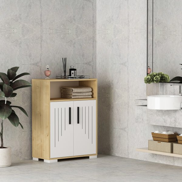 Armoire Moon - Chêne saphir/blanc Armoire Moon - Chêne saphir/blanc