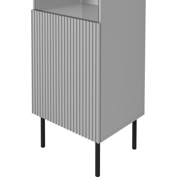 Asensio vitrinskp - Ljusgr/svart