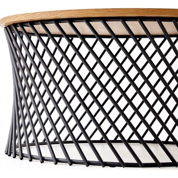 Table basse Kapitol Ø80 cm - Chêne/noir Table basse Kapitol Ø80 cm - Chêne/noir