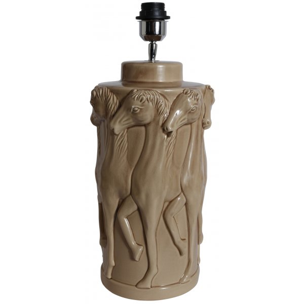Bordslampa dansande hstar H47 cm - Beige