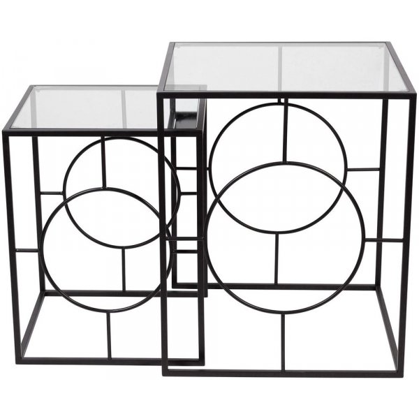 Satsbord Malcom 50x50 | 40x40 cm - Svart