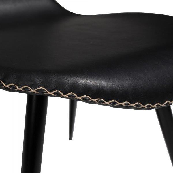 Chaise de salle à manger Dauphin - PU noir Chaise de salle à manger Dauphin - PU noir