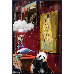 Canvas met zwarte lijst - 80 x 120 cm - X-panda