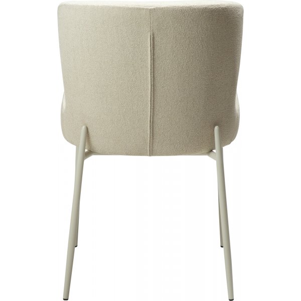 Chaise de salle à manger Glam - Boucle blanche/blanc Chaise de salle à manger Glam - Boucle blanche/blanc