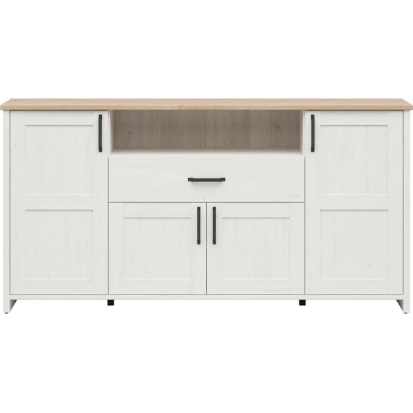 Buffet Loksa 194 cm - Pin blanc/chêne Buffet Loksa 194 cm - Pin blanc/chêne