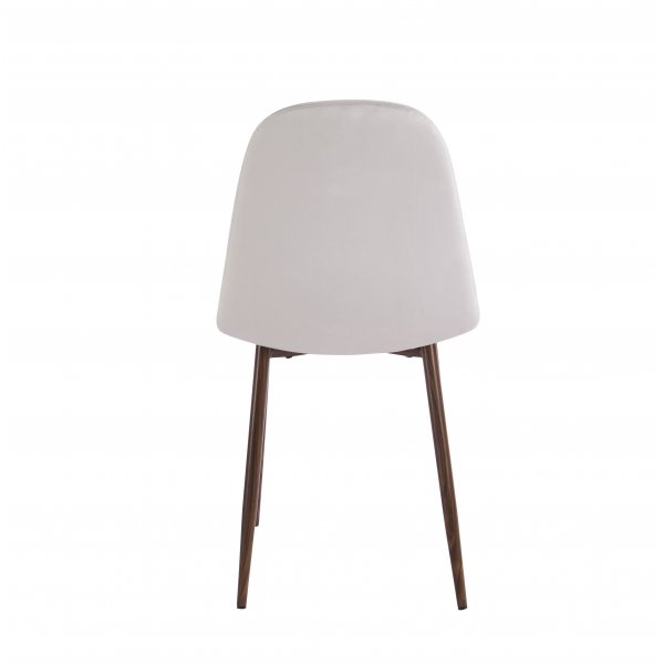 Olmo matbord 90 cm i valnt/svart med 2st Alfred matstol i Beige sammet och valnt ben