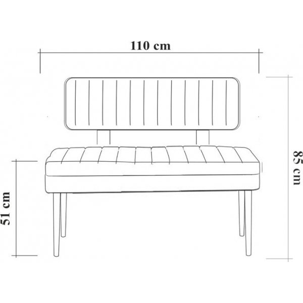 Banc Vina avec dossier - Pin/gris clair Banc Vina avec dossier - Pin/gris clair