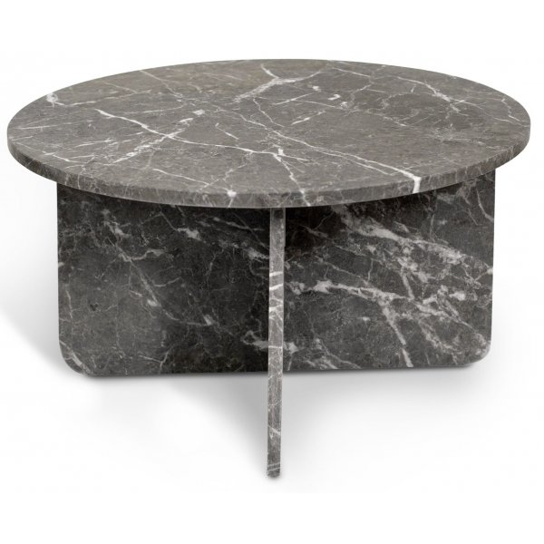 Level runt soffbord i grå marmor Ø85 cm Level runt soffbord i grå marmor Ø85 cm