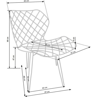 Cadeira matstol 389 - Ljusgr/svart
