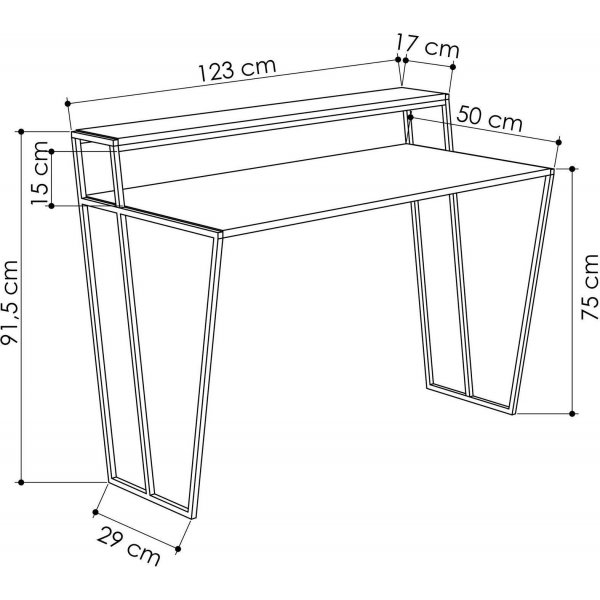 Pal skrivbord 123x50 cm - Vit Pal skrivbord 123x50 cm - Vit