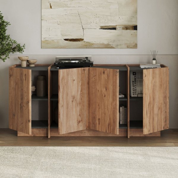 Sideboard Dromma 180 cm - Atlantic Pine/Antracit
