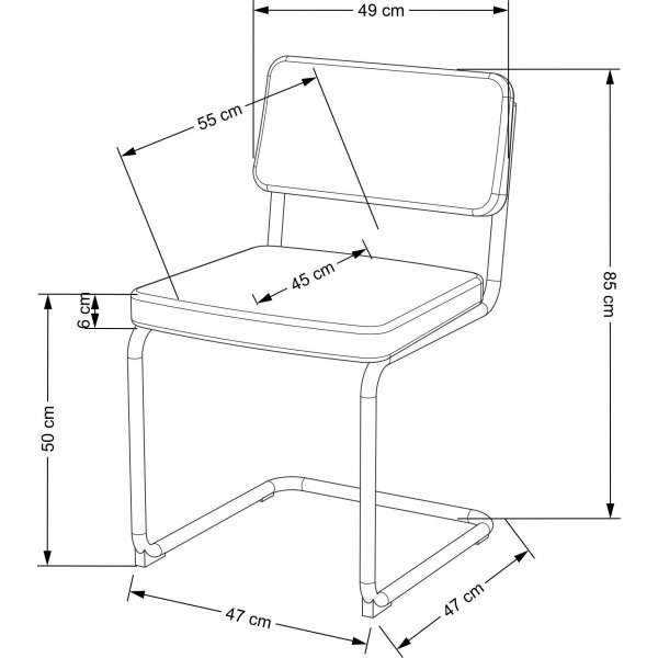 Chaise de salle à manger Cadeira 510 - Gris Chaise de salle à manger Cadeira 510 - Gris